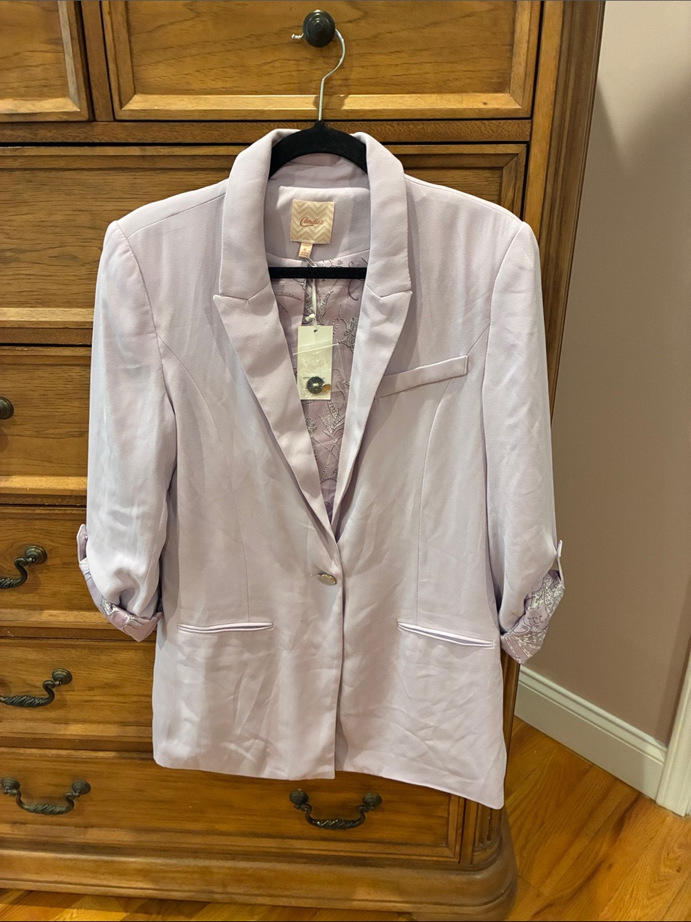 Candie's Light Lavender Single-Button Blazer